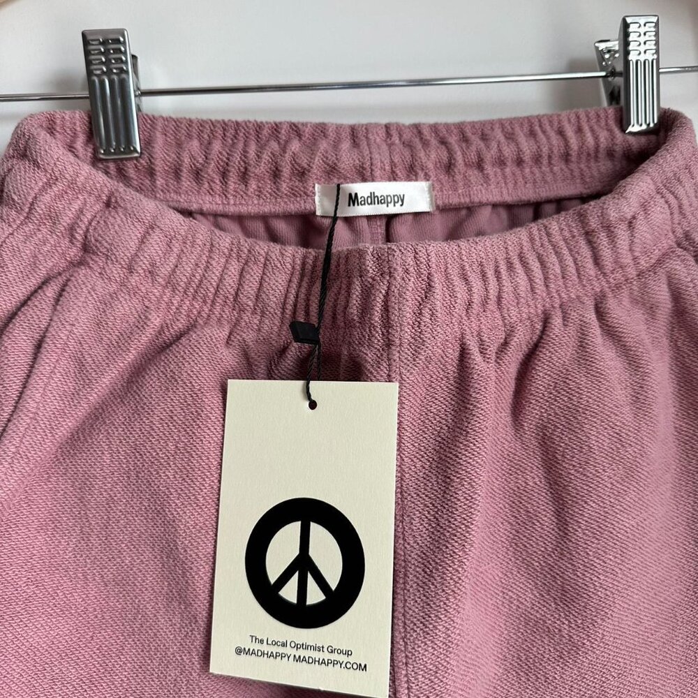 Madhappy Mauve Pink Bubblegum Logo French Terry Sweatpants in Mauve Pink, Small - Picture 4 of 5